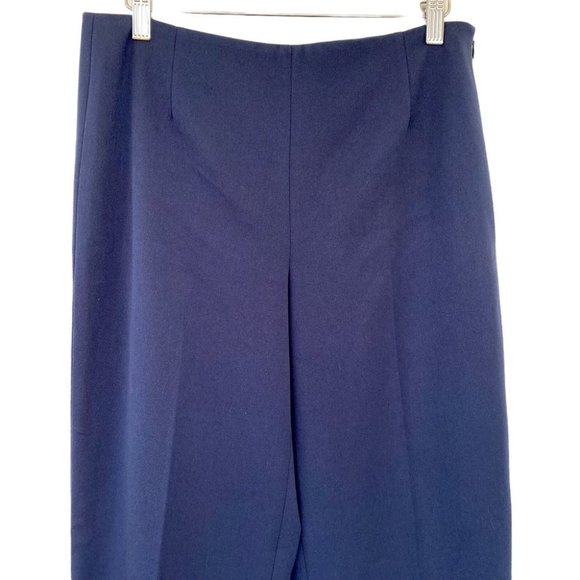 Talbots navy pants with creases, petite  size with stretch - Picture 1 of 10